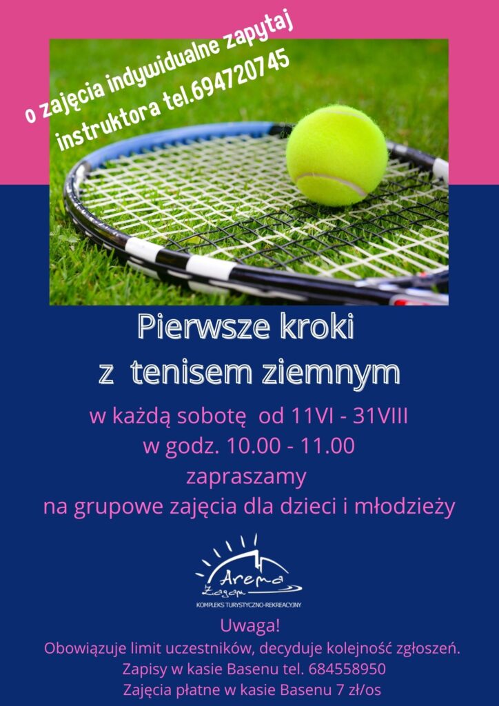 plakat nauka gry w tenisa ziemnego