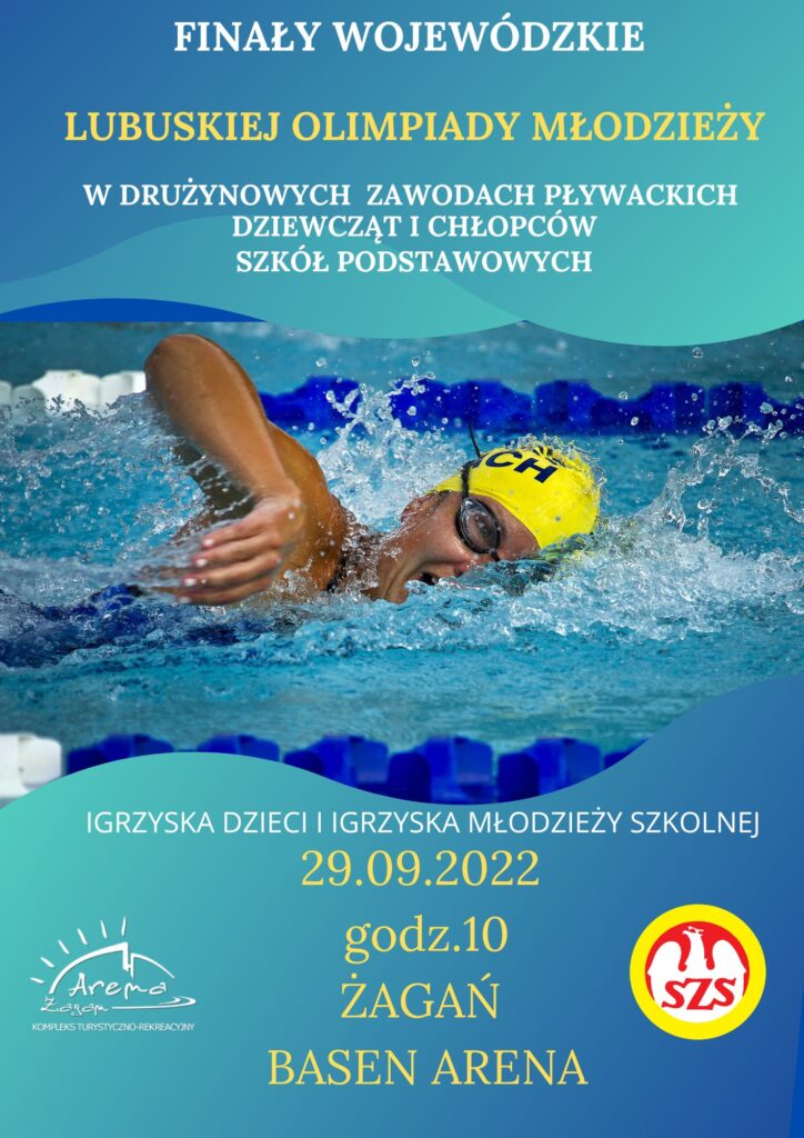 plakat- zawody pływackie