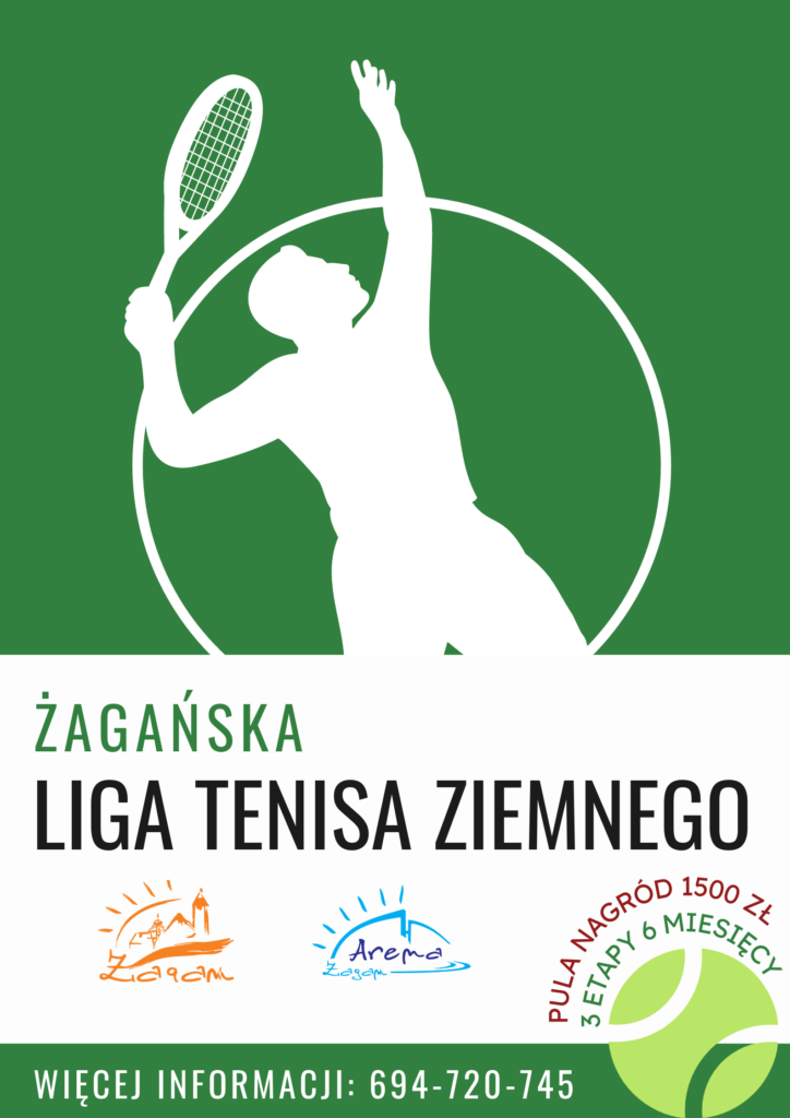 Plakat przedstawiający rozgrywki tenisa ziemnego