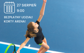 Plakat dotyczący turnieju tenisa ziemnego dla dzieci
