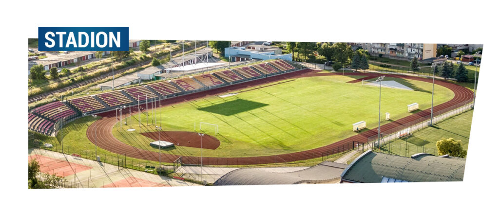 Widok z góry na stadion Arena. Po kliknięciu przejdziesz w zakładkę Boiska piłkarskie.