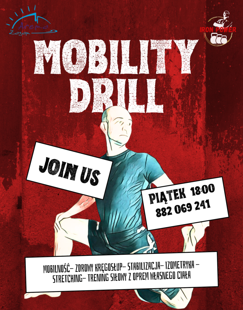 Plakat dotyczący zajęć sportowych Mobility Drill