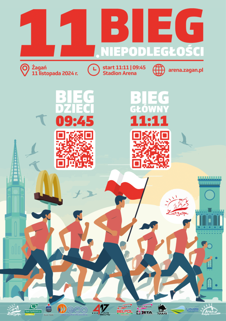 Plakat Bieg Niepodległości 2024