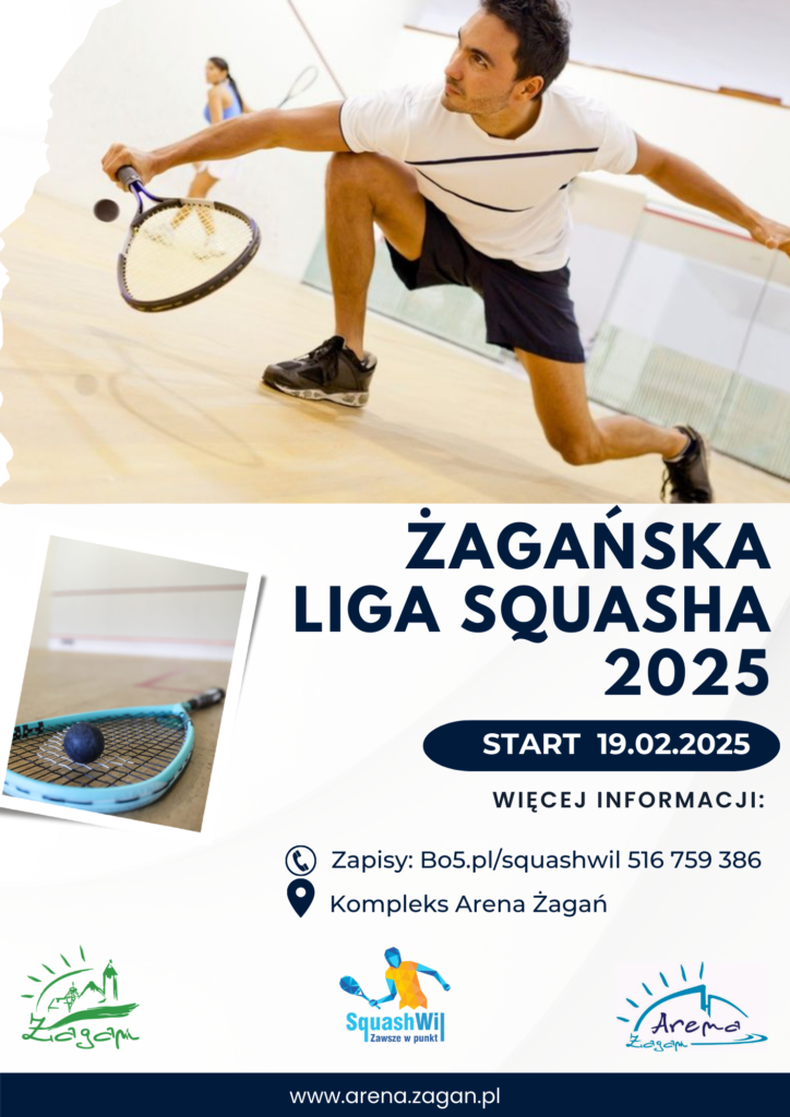 Żagańska Liga Squasha- plakat