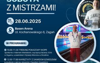 Plakat dotyczący wakacyjnej oferty - sobota z mistrzami