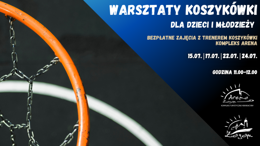 Plakat warsztaty koszykówki
