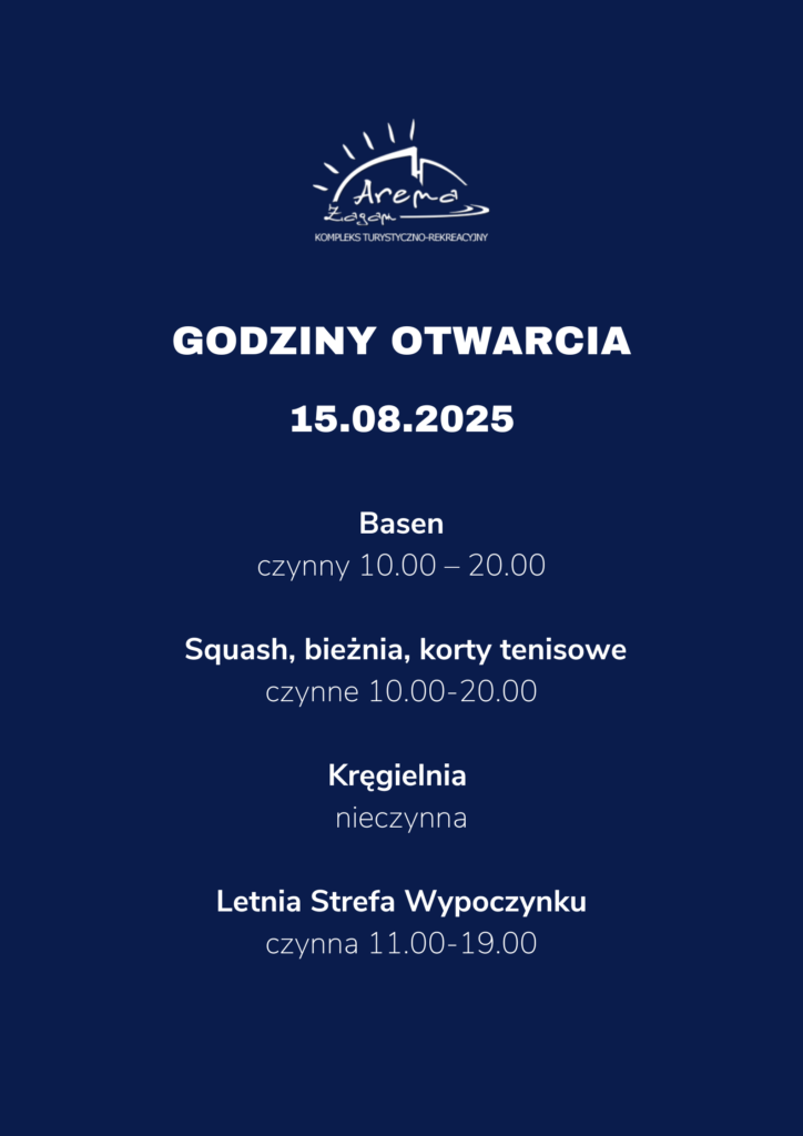 Godziny otwarcia w dniu 15.08.2025 graficznie