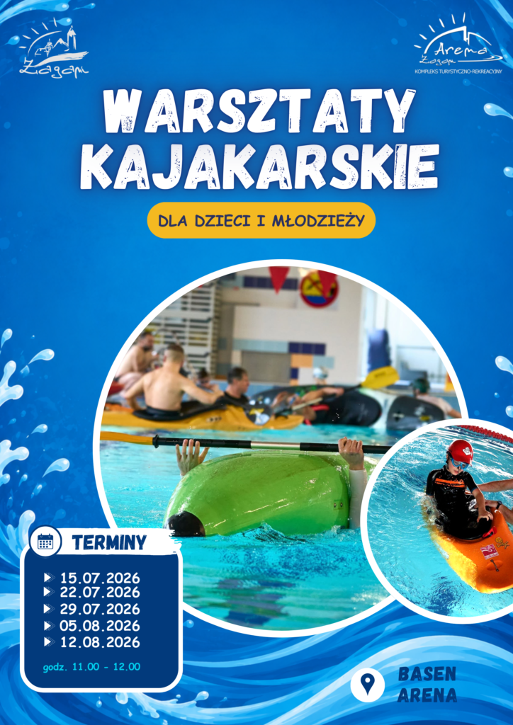 PLAKAT WAKACYJNY WARSZTATY KAJAKARSKIE 2026