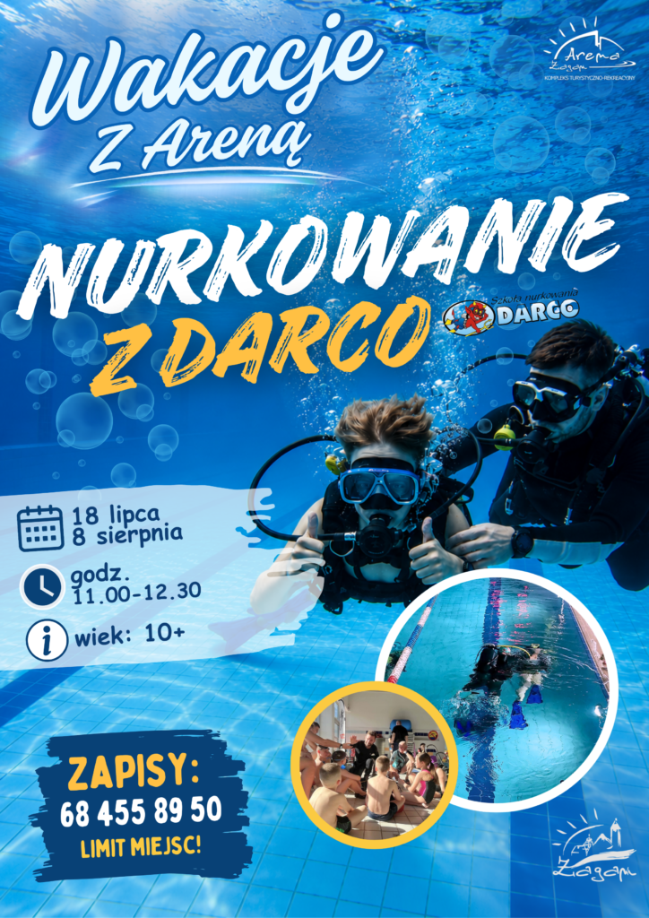 PLAKAT WAKACYJNY NURKOWANIE WAKACJE 2026