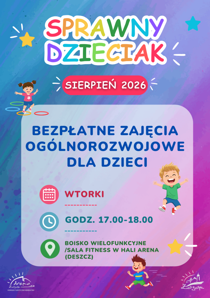 PLAKAT WAKACYJNY SPRAWNY DZIECIAK 2026